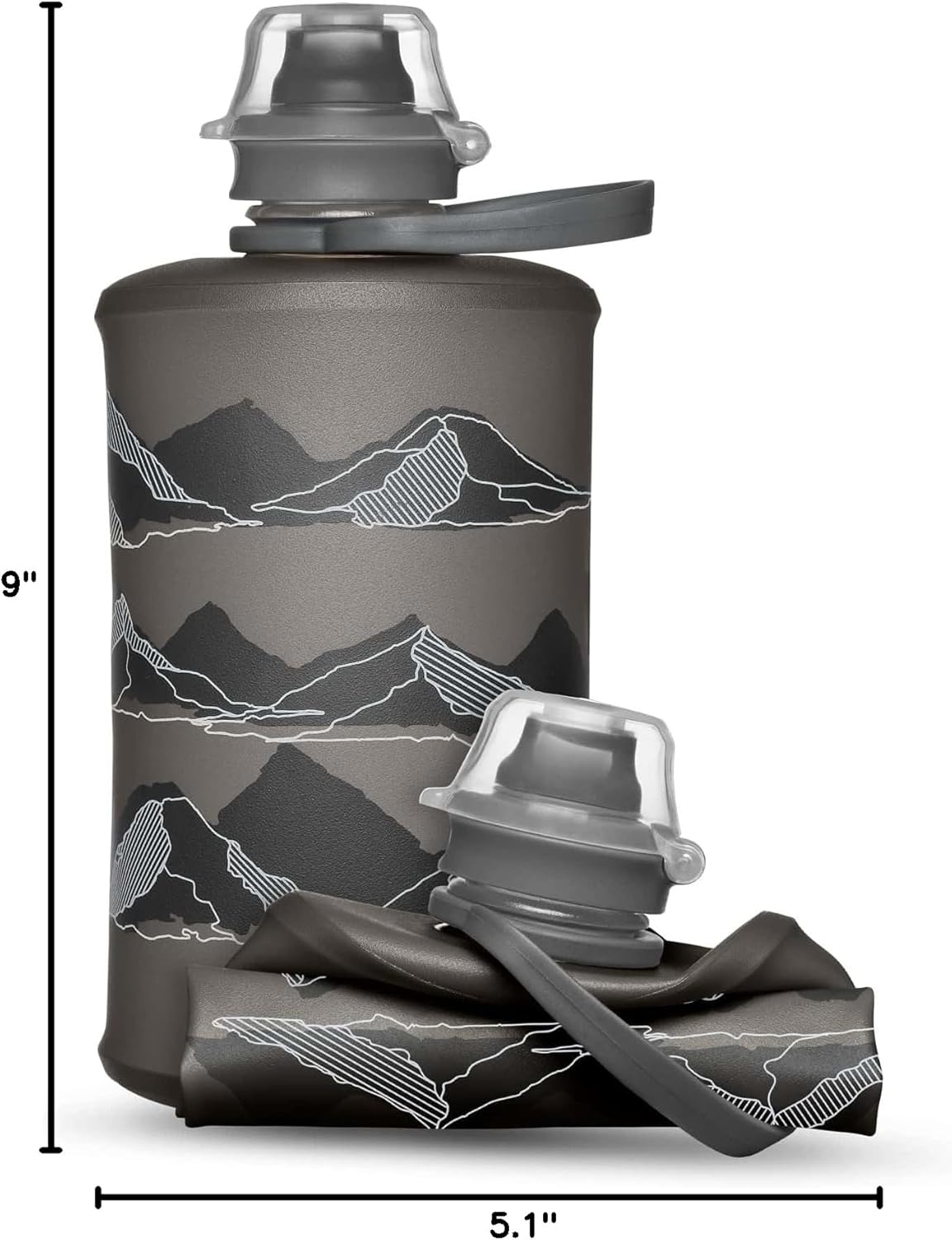HydraPak Stow Collapsible Water Bottle – 350ml, 500ml, 1L – Ultralight, Leak-Proof, BPA-Free, Filter Compatible Travel & Hiking Flask