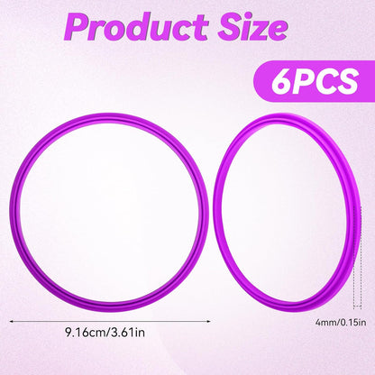 6pcs Gasket Replacement for Owala 40oz Tumbler, Rubber Lid Seal Ring Water Bottle Accessories Replacement Part Compatible with Owala 40oz Stainless Steel Cup (Pink)