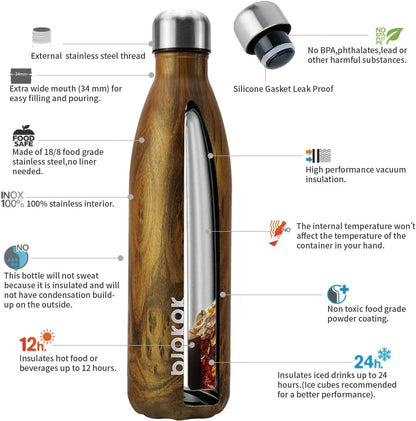 BJPKPK Insulated Water Bottle 12oz Small Stainless Steel Water Bottles Reusable Metal Thermal Keep Cold and Hot,Dreamy Purple - Colors A