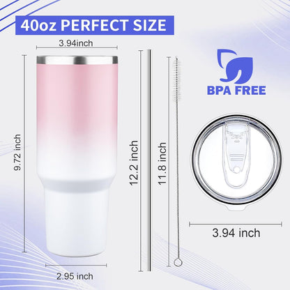 20oz Tumbler with Lid and Straw Double Wall Powder Coated Vacuum Insulated Coffee Tumbler Stainless Steel Insulated Travel Coffee Mug Spill-Proof Thermal Cup for Hot and Cold Beverage,Black