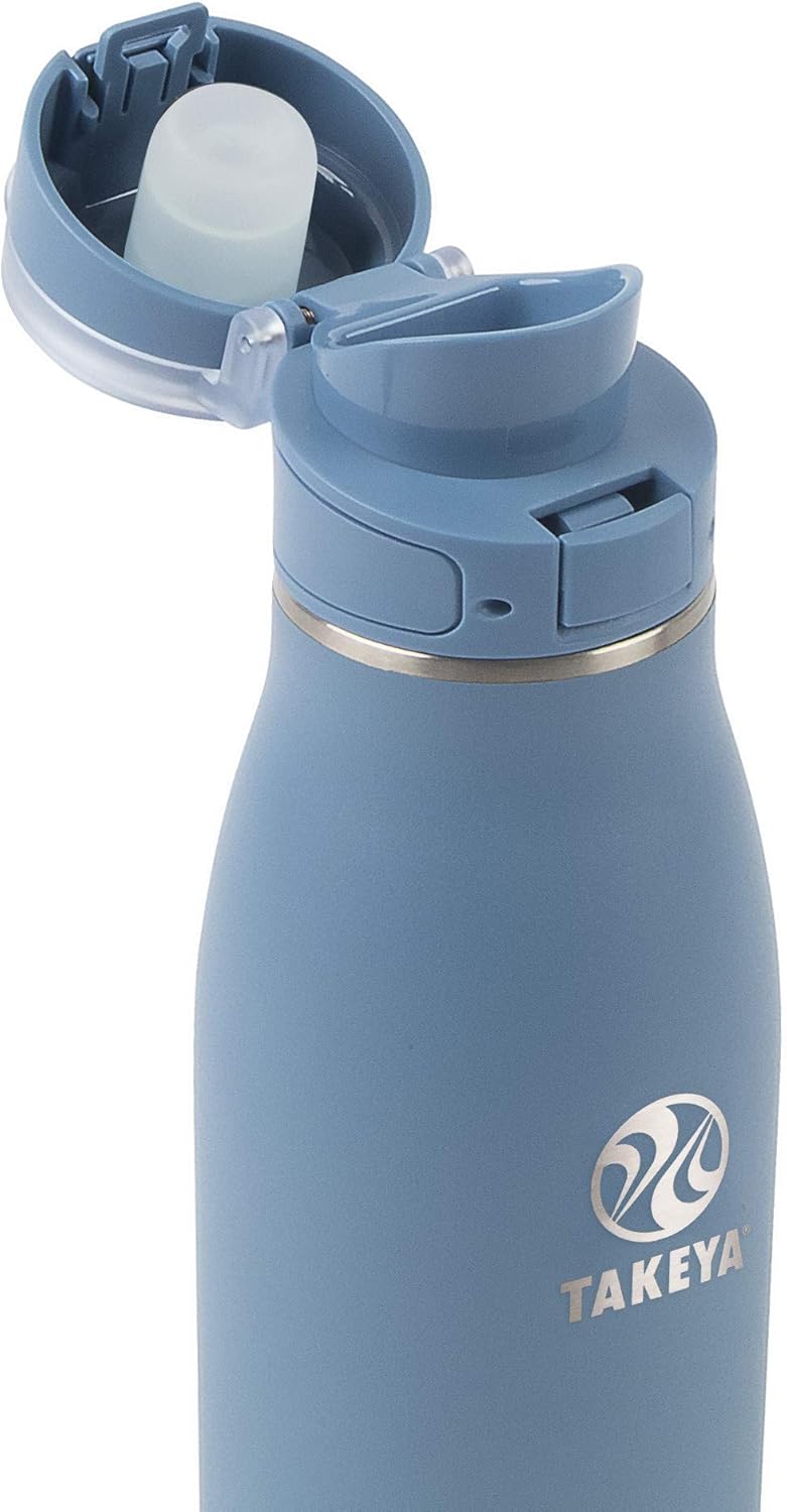 Takeya 17 oz Traveler Stainless Steel Insulated Travel Coffee Mug with Locking Leak Proof Lid, Premium Quality, BPA Free, Arctic