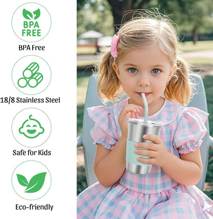 Water Tumbler with Lids, 6 Pack Stainless Steel Spill Proof Reusable Stacking 16oz Drinking Cups with Lids for Kids and Adults