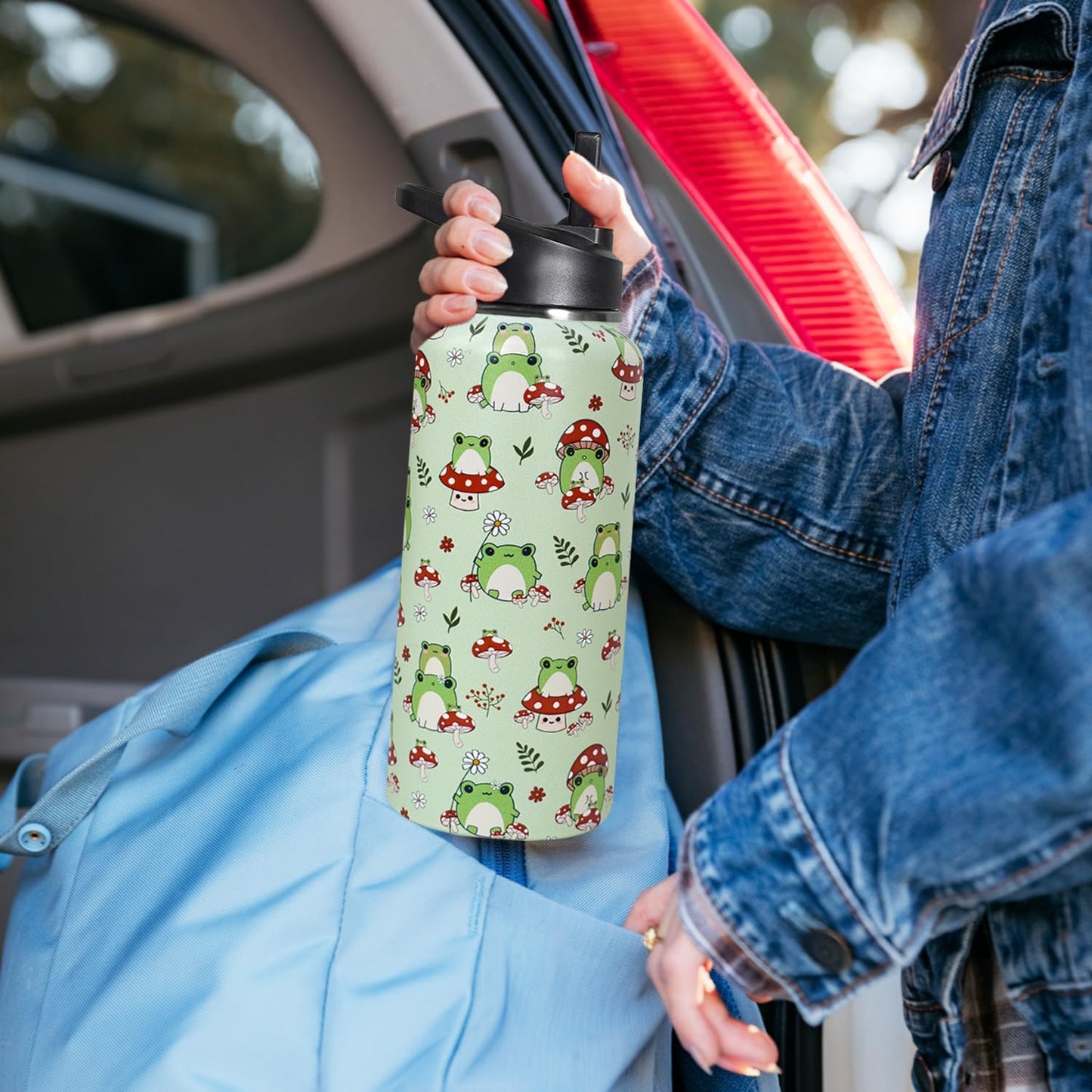 32 oz Pickleball Insulated Water Bottle with Straw - Pickleball Gym Hiking Sports Coffee Mug | Perfect Pickleball Gifts for Women, Pickleball Decor Accessories