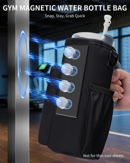 sportsnew Water Bottle Carrier Bag with Phone Pocket for 30oz 40oz Tumbler with Handle Accessories Insulated Water Bottle Holder Pouch with Strap Crossbody with Straw Cover