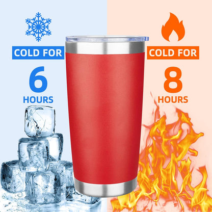 20oz Tumbler with Lid Stainless Steel Insulated Tumblers Travel Coffee Tumbler Bulk Double Wall Vacuum Insulated Water Cup Gifts for Christmas Women Men Her Him Home Office(Navy Blue, 1pack)