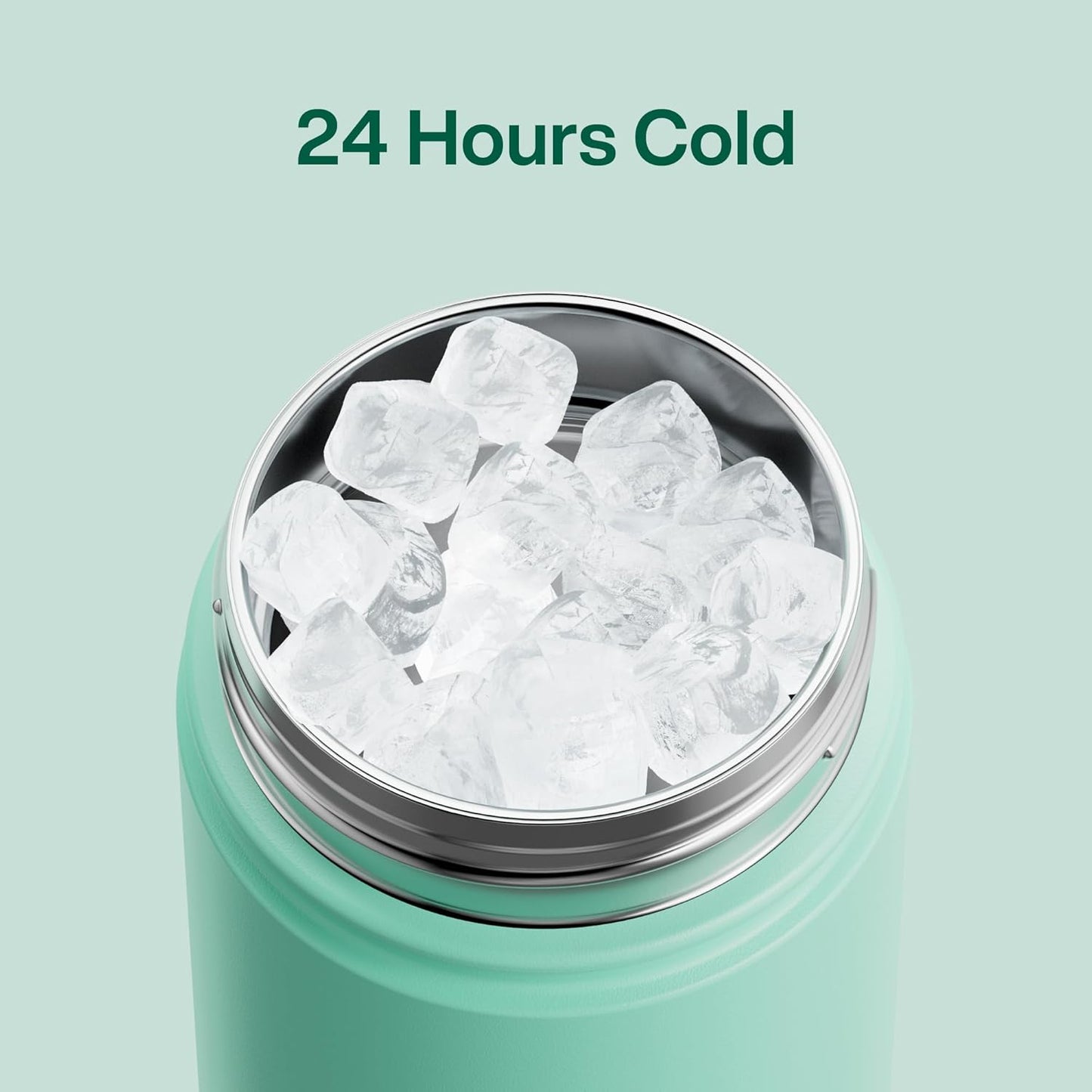 ENCOOL Insulated Water Bottle with Straw Stainless Steel Water Bottle, Leak-Proof, BPA-Free, Double Wall Vacuum Keeps Cold for 24 Hours for Sports, Travel, School (26 oz, Cotton Candy) - Colors A
