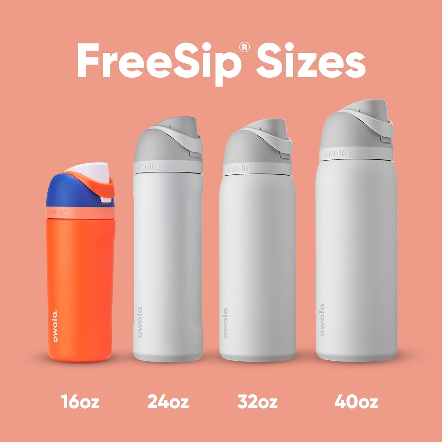 Owala FreeSip Insulated Stainless Steel Water Bottle with Straw, BPA-Free Sports Water Bottle, Great for Travel, 32 Oz, Denim