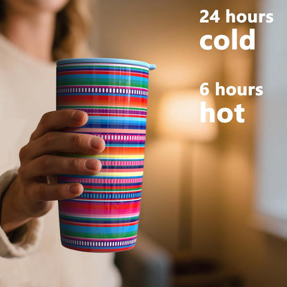 TILUCK 20 oz Insulated Tumbler with BPA-Free Lid, Stainless Steel Vacuum Travel Coffee Mug, Double Wall Coffee Tumbler（20oz，Matte DarkBlue）