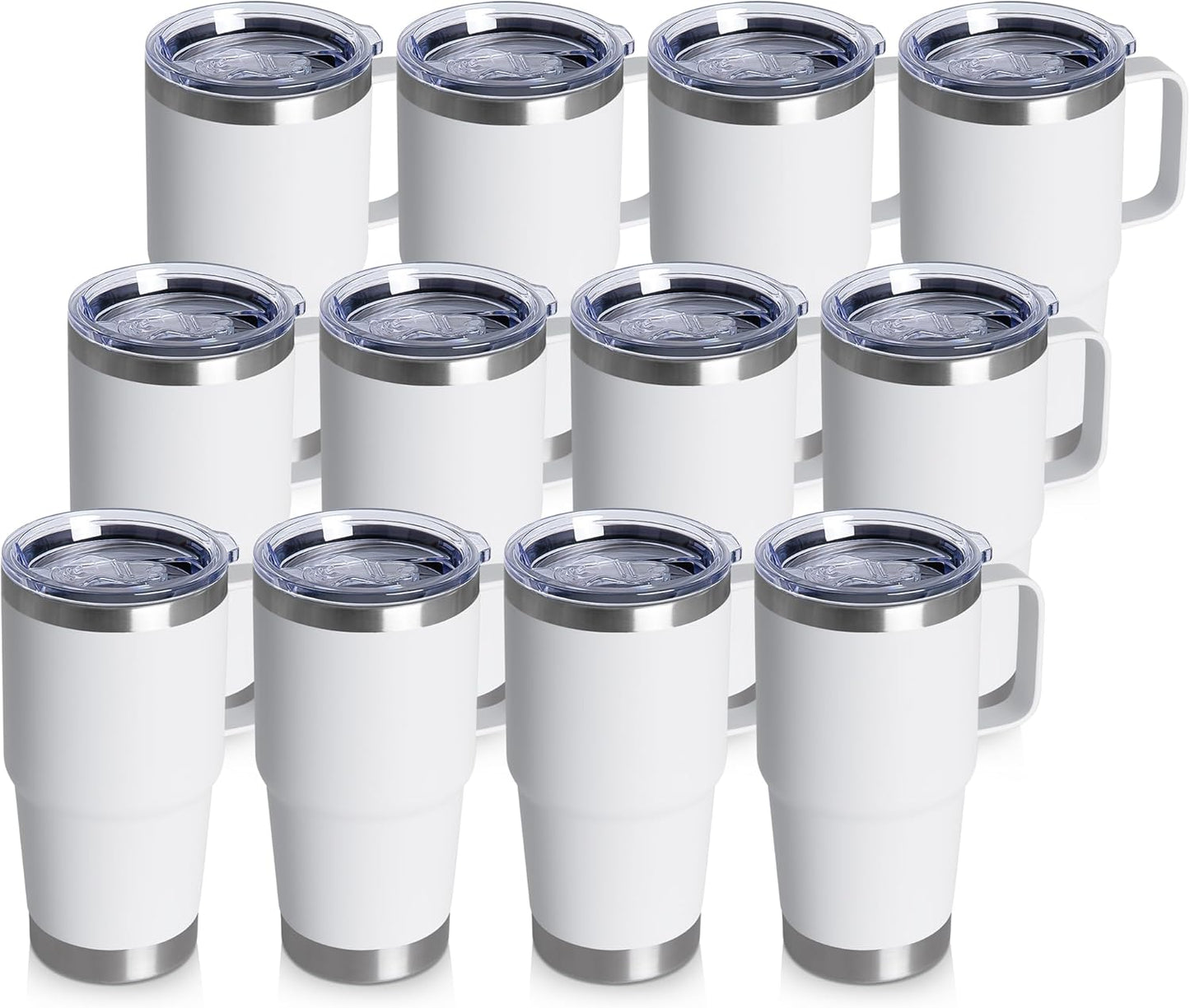 HASLE OUTFITTERS 20oz Tumbler with Handle & Lid, Insulated Stainless Steel Travel Mug, Leakproof Cup for Coffee, BPA-Free Double-Wall Vacuum Tumblers for Hot/Cold Drinks, Commuter, Gym, Office, Blue