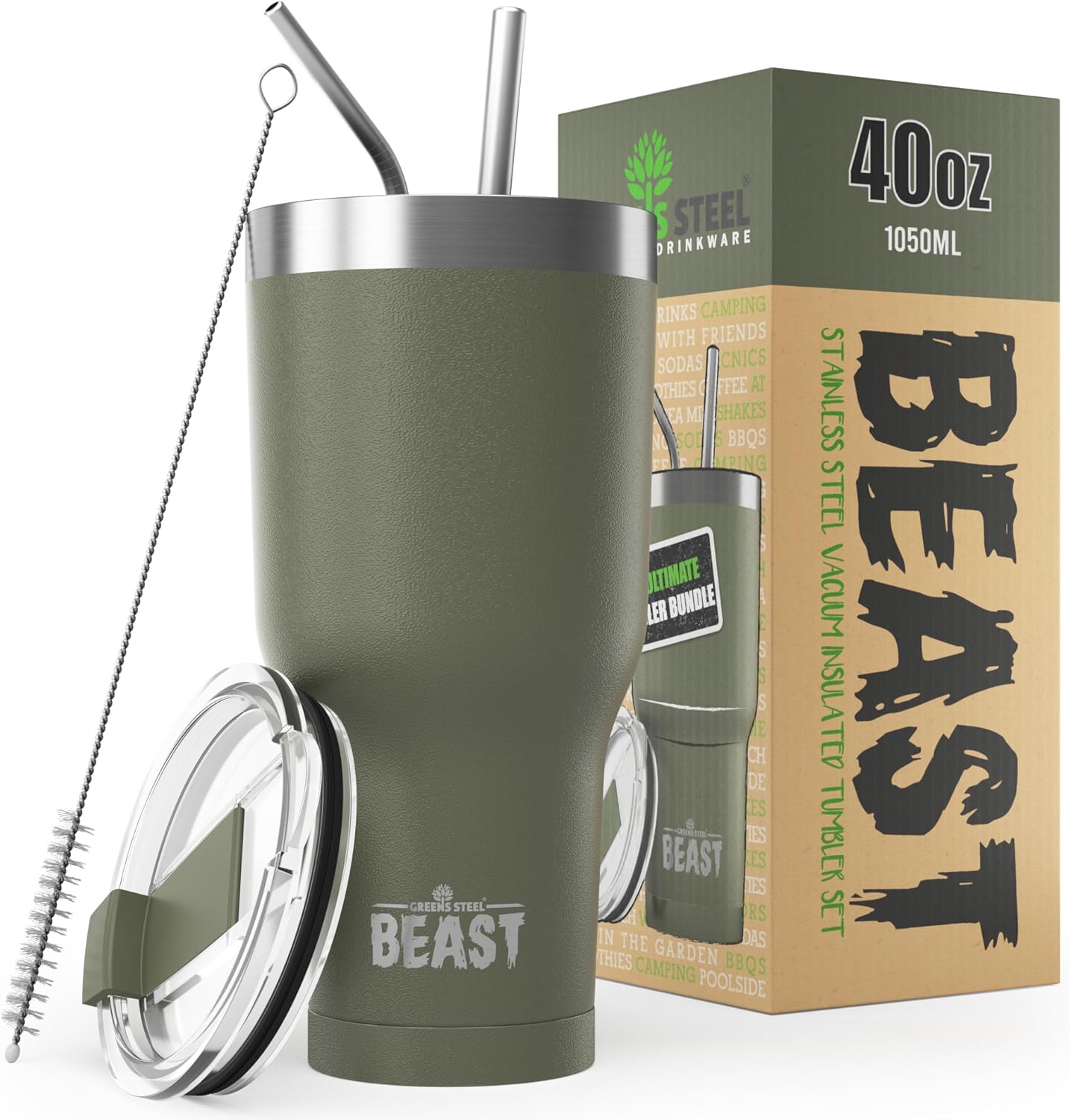 Beast 10 oz Tumbler Stainless Steel Vacuum Insulated Coffee Ice Cup Double Wall Travel Flask (Arctic White)
