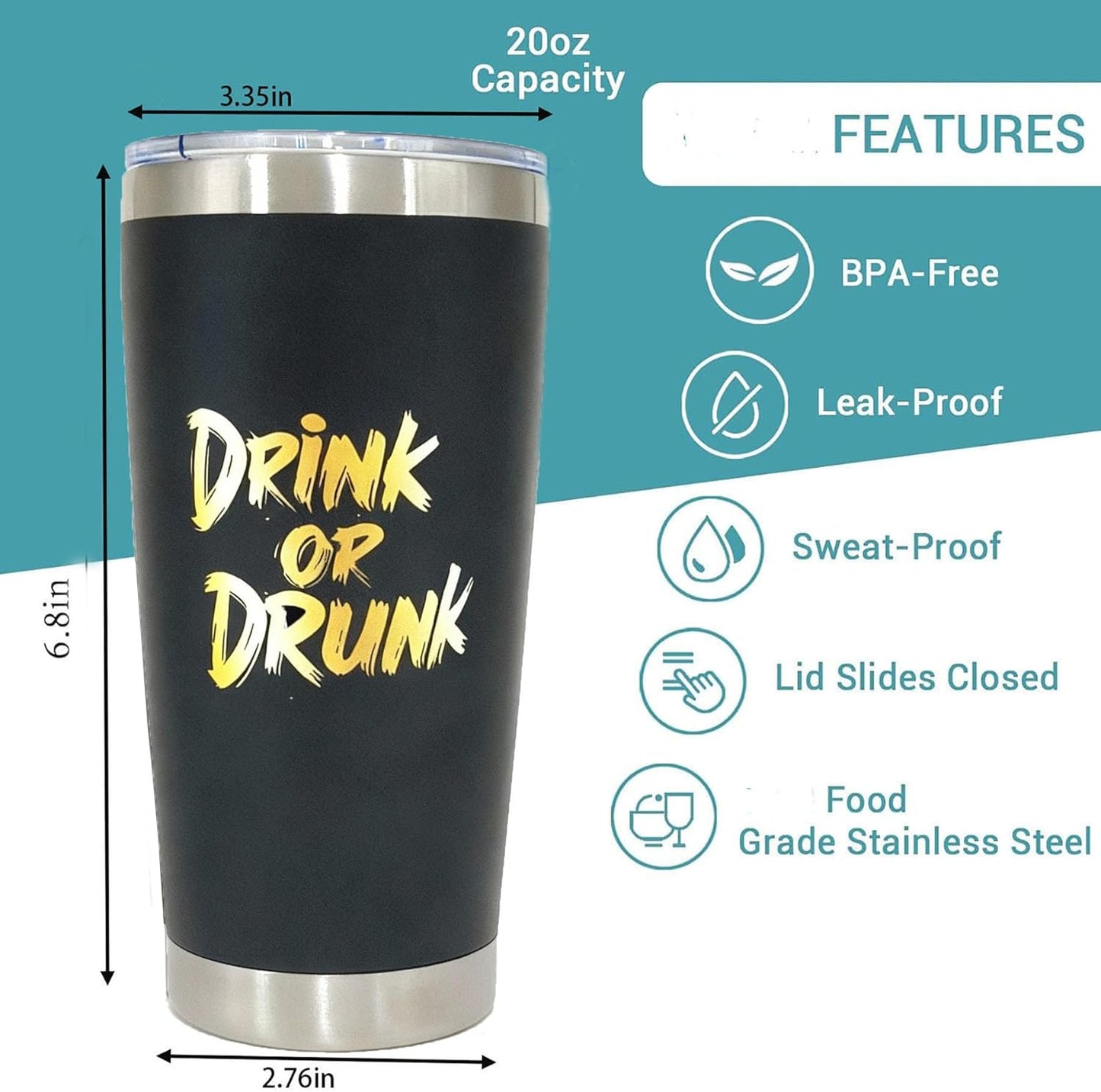 Fathers Day Gift for Dad Funny Coffee Tumbler Gifts for Father “ If Dad Can't Fix It We're All Screwed"20OZ Stainless Steel Tumbler with Magnetic Slider Lid Gifts for Men from Daughter, Son, Kids.