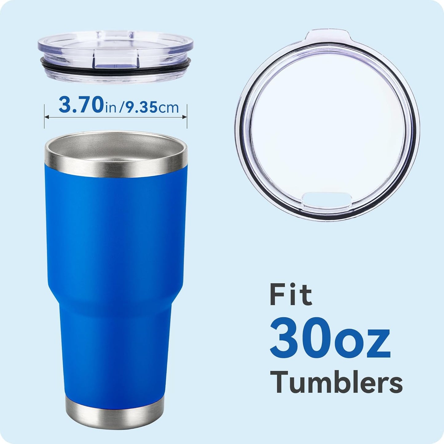 2 Pack 20 ozTumbler Lid for Yeti Rambler,Old Style Rtic and More Travel Mugs, Splash Proof Replacement Lid for 3.2" Inner Diameter Tumblers