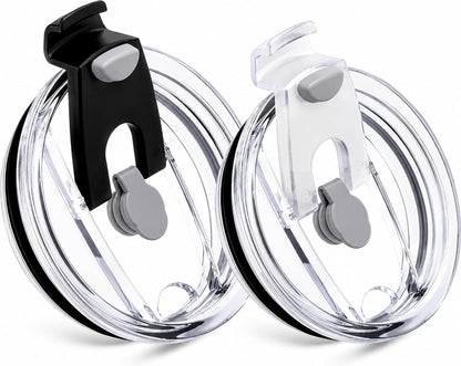 Replacement Flip Lids for 20 oz Insulated Tumbler,2 Pack Covers Spill Proof Splash Resistant Tumbler Lid,Compatible with Yeti/Ozark Trail/Sunwell and More Brand 20 oz Tumbler