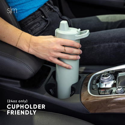 Simple Modern Filtered Water Bottle | Insulated Stainless-Steel Carbon Filter Travel Water Bottles | Reusable for Clean Drinking Water On The Go | 34oz, Sea Glass Sage