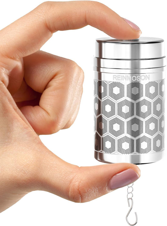 Reinmoson Tea Strainers for Loose Tea, Extra Fine Mesh Tea Infuser, 304 Stainless Steel & Updated Slim Threaded Lid, Loose Leaf Tea Steeper for Black Tea, Rooibos, etc