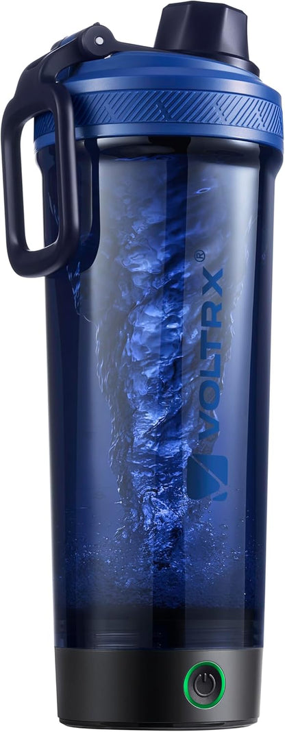 VOLTRX Electric Protein Shaker Bottle - USB Rechargeable Mixer Cup for Shakes and Meal Replacements, BPA-Free Tritan, 20oz