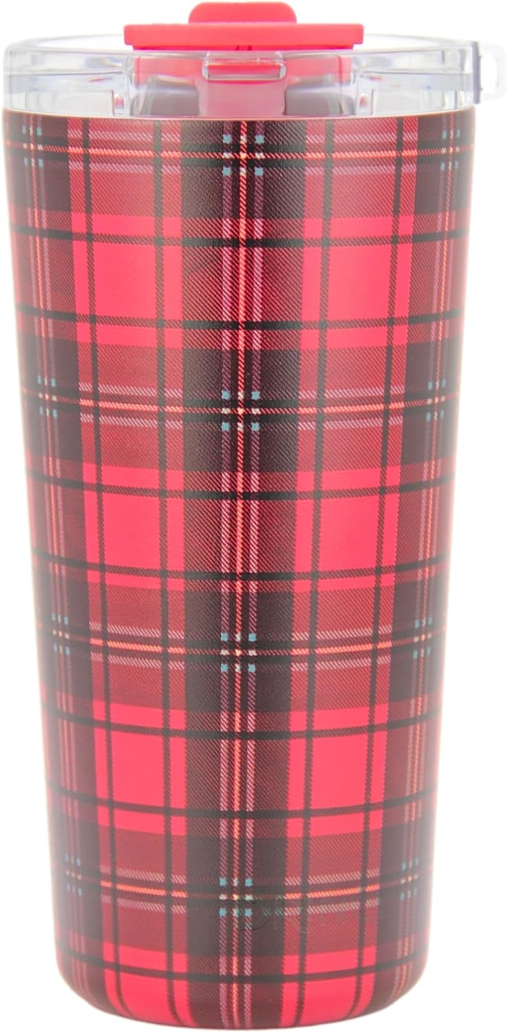 Drinco - 20 oz Stainless Steel Tumbler | Double Walled Vacuum Insulated Mug With Lid, 2 Straws, For Hot & Cold Drinks (20oz Dragonfly)