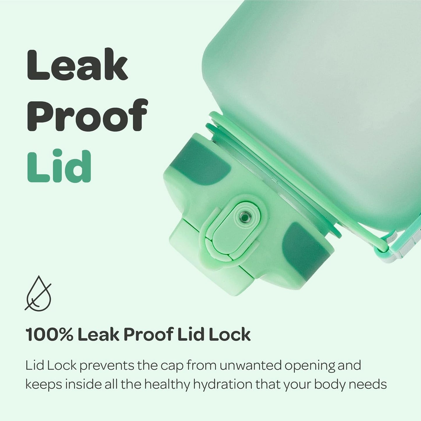 Hydracy Water Bottle with Time Marker -Large BPA Free Water Bottle & No Sweat Sleeve -Leak Proof Gym Bottle with Times to Drink - Ideal for Fitness Sports & Outdoors