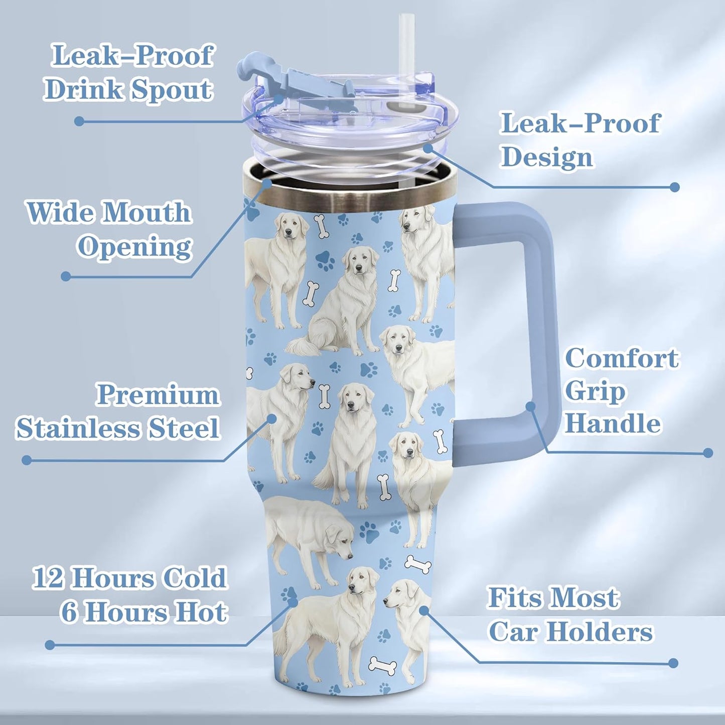 Beagle Gifts for Women Men, 40oz Stainless Steel Insulated Tumbler Travel Cup Mug, Funny and Unique Beagle Gifts for Dog Lover - Colors B