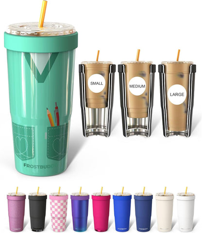 Frost Buddy Togo Buddy | 30 oz Stainless Steel Vacuum Insulated Tumbler | To Go Coffee Cup – Iced Coffee Cups, Iced Coffee Sleeve, Travel Mug, Thermal Cup for Hot & Cold Drinks, Dunkin Cup (Pencil) - Colors B