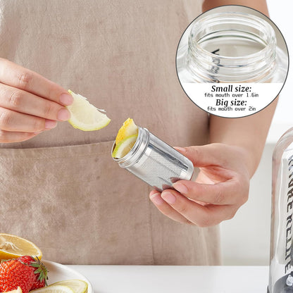 316L Stainless Steel Fruit Infuser for Water Bottles & Pitchers,BPA-Free Plastic-Free,Hot/Cold Safe Dishwasher Safe(2-Pack)