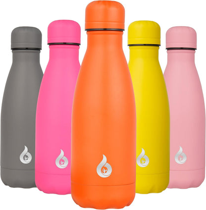 BJPKPK Insulated Water Bottle 12oz Small Stainless Steel Water Bottles Reusable Metal Thermal Keep Cold and Hot,Dreamy Purple - Colors A