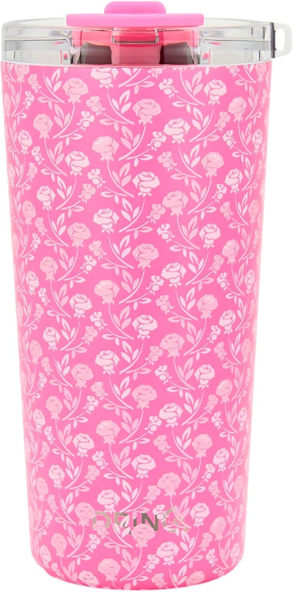 Drinco - 20 oz Stainless Steel Tumbler | Double Walled Vacuum Insulated Mug With Lid, 2 Straws, For Hot & Cold Drinks (20oz Dragonfly)