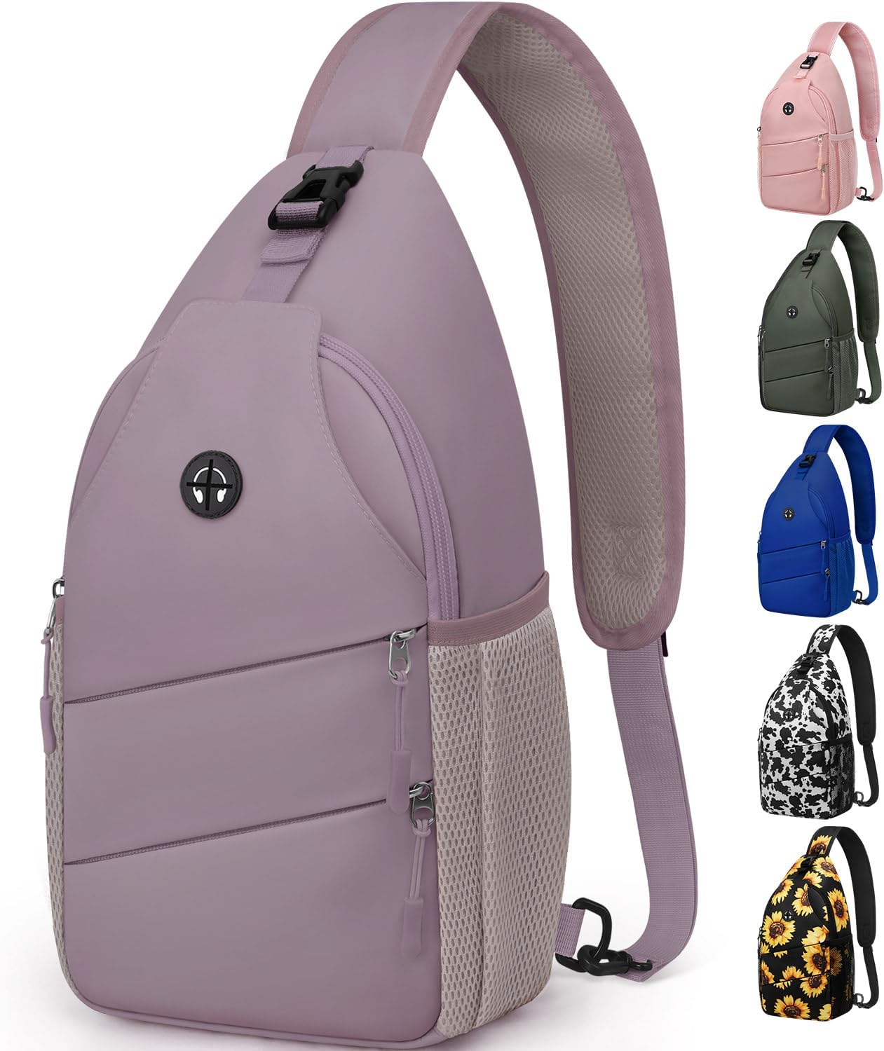 Pritent Crossbody Bags for Women Men Trendy Sling Bag Backpack Casual Chest Bag with Convertible Shoulder Strap