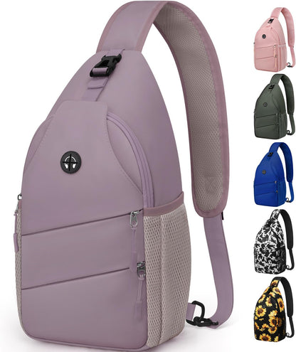 Pritent Crossbody Bags for Women Men Trendy Sling Bag Backpack Casual Chest Bag with Convertible Shoulder Strap