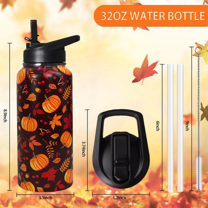 32 oz Pickleball Insulated Water Bottle with Straw - Pickleball Gym Hiking Sports Coffee Mug | Perfect Pickleball Gifts for Women, Pickleball Decor Accessories