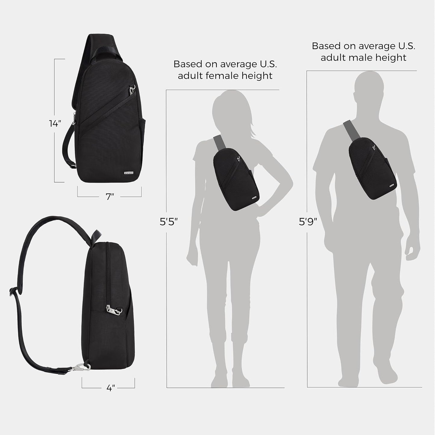 Travelon Anti-Theft Classic Sling Bag