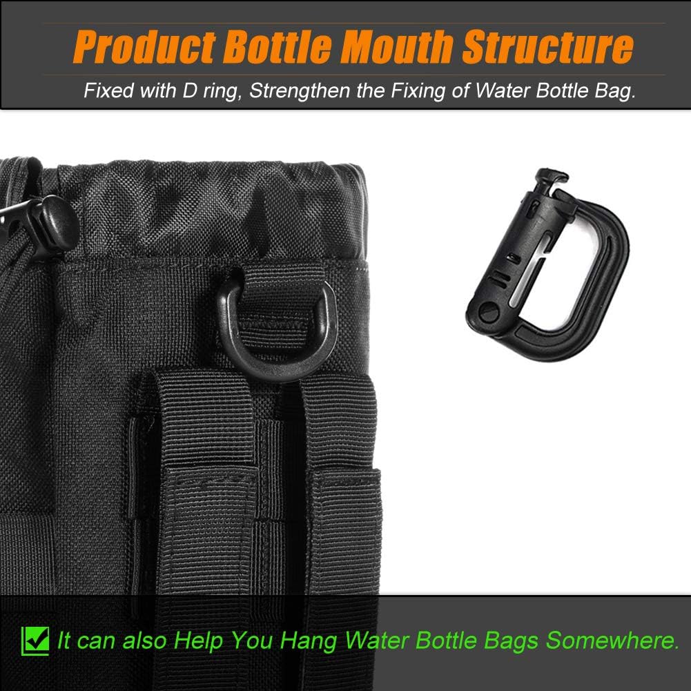 Upgraded Tactical Drawstring Molle Water Bottle Holder Tactical Pouches