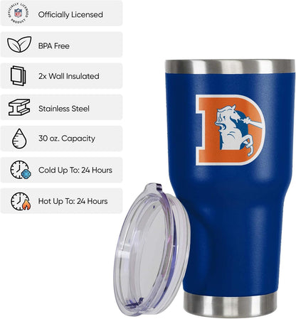 FOCO NFL Team Logo 30oz Insulated Stainless Steel Travel Mug Tumbler