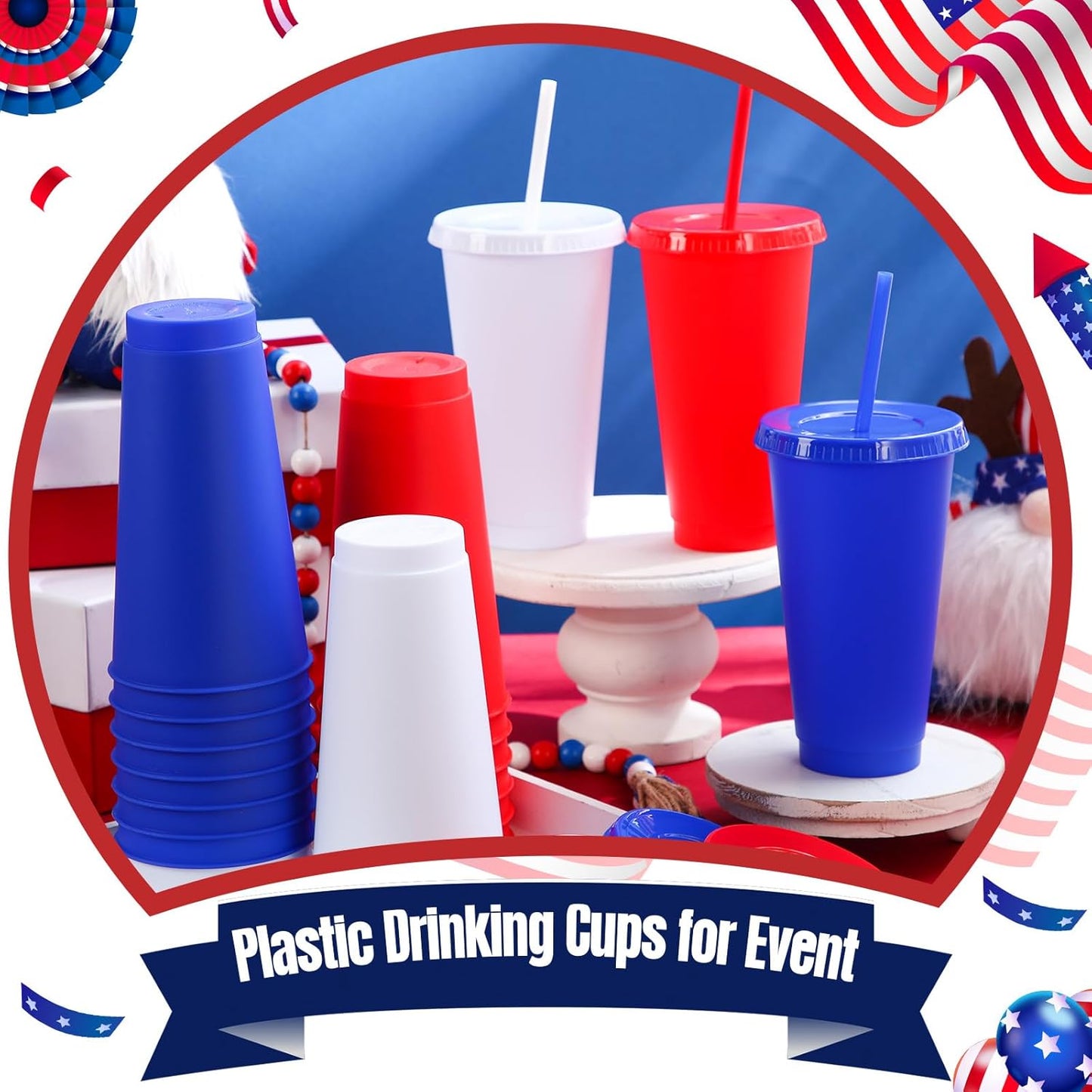 Honeydak 15 Pack Tumbler with Straw and Lid Bulk Cups for Gifts Water Bottle Iced Coffee Travel Mug Cup Reusable Plastic Tumblers for Party Birthdays 24-27 oz (Solid Color)