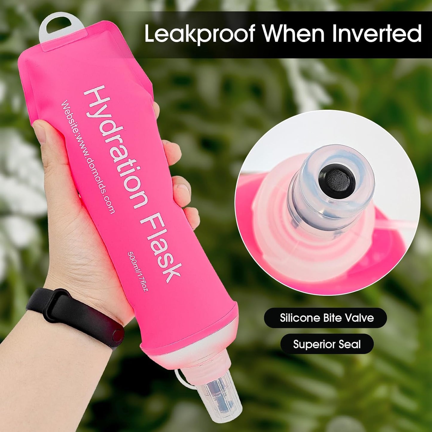 GYGYL Soft Flask, TPU Collapsible Soft Water Bottle for Hydration Pack, Running Vest, Leak-Proof Folding Water Bottle for Hiking Cycling Climbing Jogging-250ml Grey