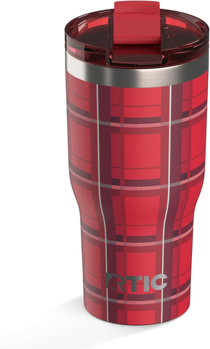 RTIC 20oz Essential Tumbler with Lid, Ceramic Lined, Insulated, Stainless Steel, Metal, Double Wall Vacuum-Insulation, Travel Cup for Iced Coffee, Tea, Hot and Cold Drink, Graphite