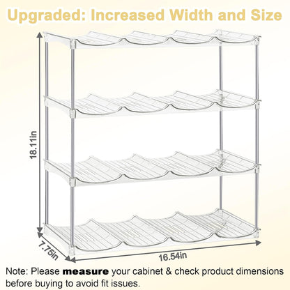 Stackable Water Bottle Organizer for Cabinet - Acrylic Tumbler Organizer Storage Rack for Stanley 40oz, Stanley Cup Holder, Pantry Kitchen Organizers and Storage for Stanley Cup, Holds 12 Bottles
