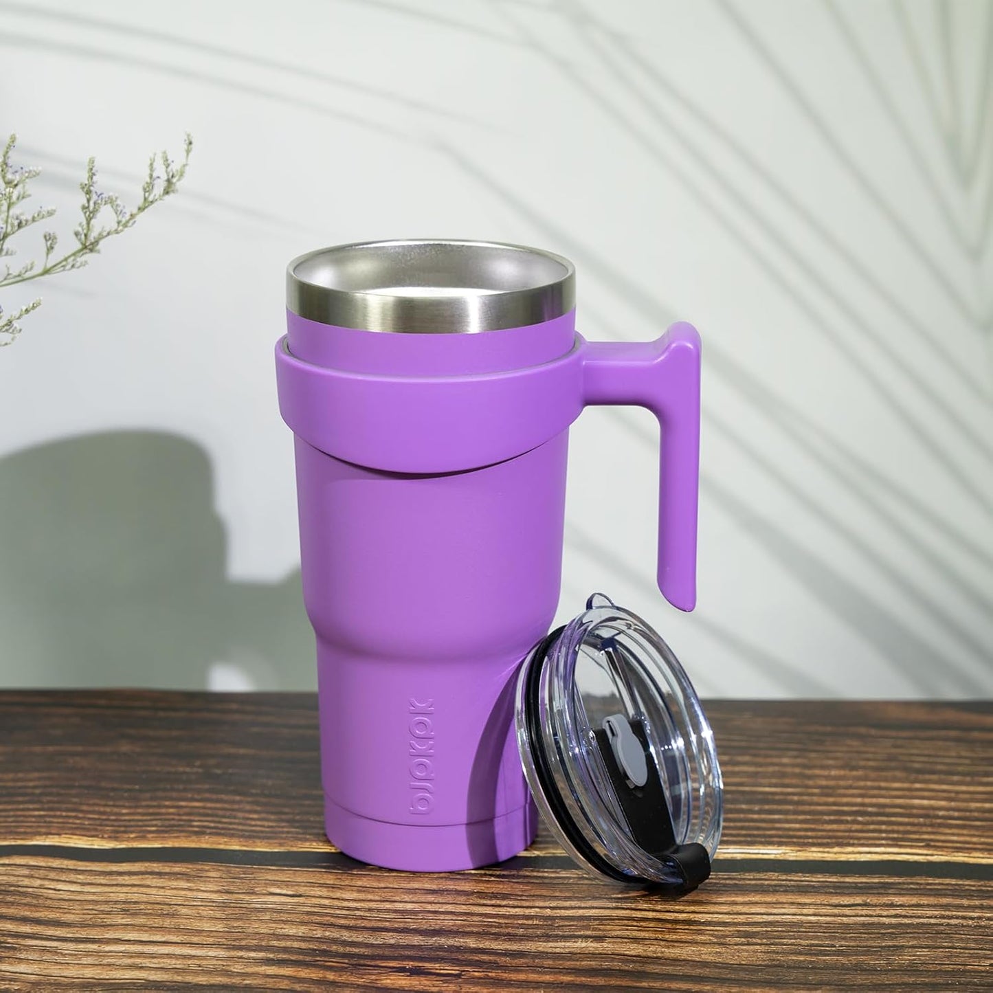 BJPKPK Tumbler With Handle And Straw Lid 40 oz Stainless Steel Insulated Coffee Tumbler Cups For Home, Office or Car,Turquoise