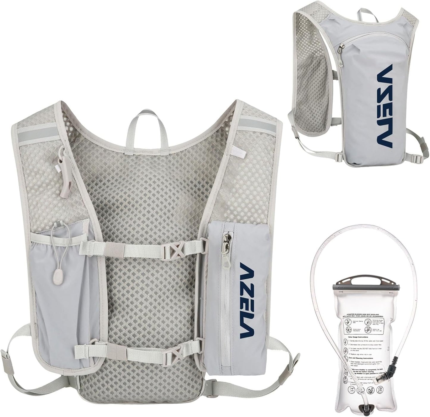 Azarxis Running Water Bottles Flask BPA Free Leakproof Hydration Vest Packs Waist Belt Replacement for Triathlon Marathon Hiking Cycling Climbing Runner