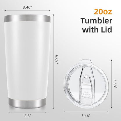 20 oz Tumbler with Lid Stainless Steel Insulated Tumblers Double Wall Vacuum Coffee Mug Powder Coated Tumbler Cups for Cold and Hot Drinks, Tropical Pink, 1 pack