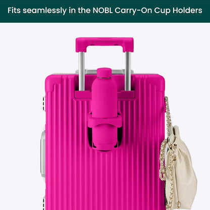 NOBL Stainless Steel Water Bottle,17 oz, 500 ml, Double Wall Vacuum Insulation, Sealed Bottle Keeps Drinks Cold 24 Hrs & Hot 12 Hrs, Leak Proof, Fits Noble Carry-On Cup Holder - Sand