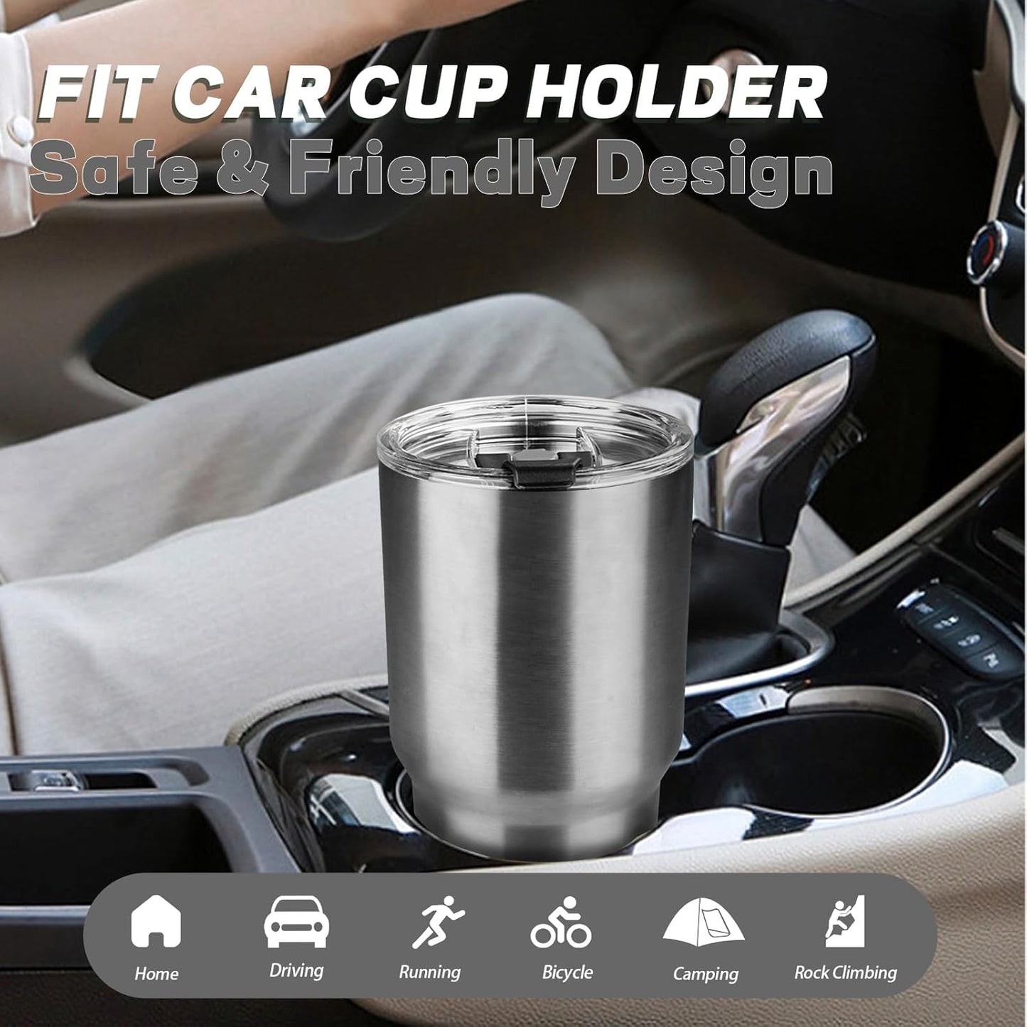 20 oz Tumbler with Lids and Straws, Stainless Steel Insulated Coffee Tumbler, Double Wall Vacuum Insulated Travel Mug Cup, Leakproof Thermal Coffee Cup for Hot and Cold Drinks (azure blue)