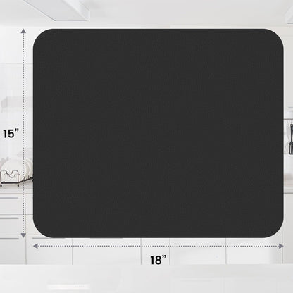 WISELIFE Dish Drying Mat Super Absorbent Drying Mat Large Dish Drying Mats for Kitchen Counter Easy Clean Dish Mat Kitchen Drying Mat15"x 18" Stylish Grey