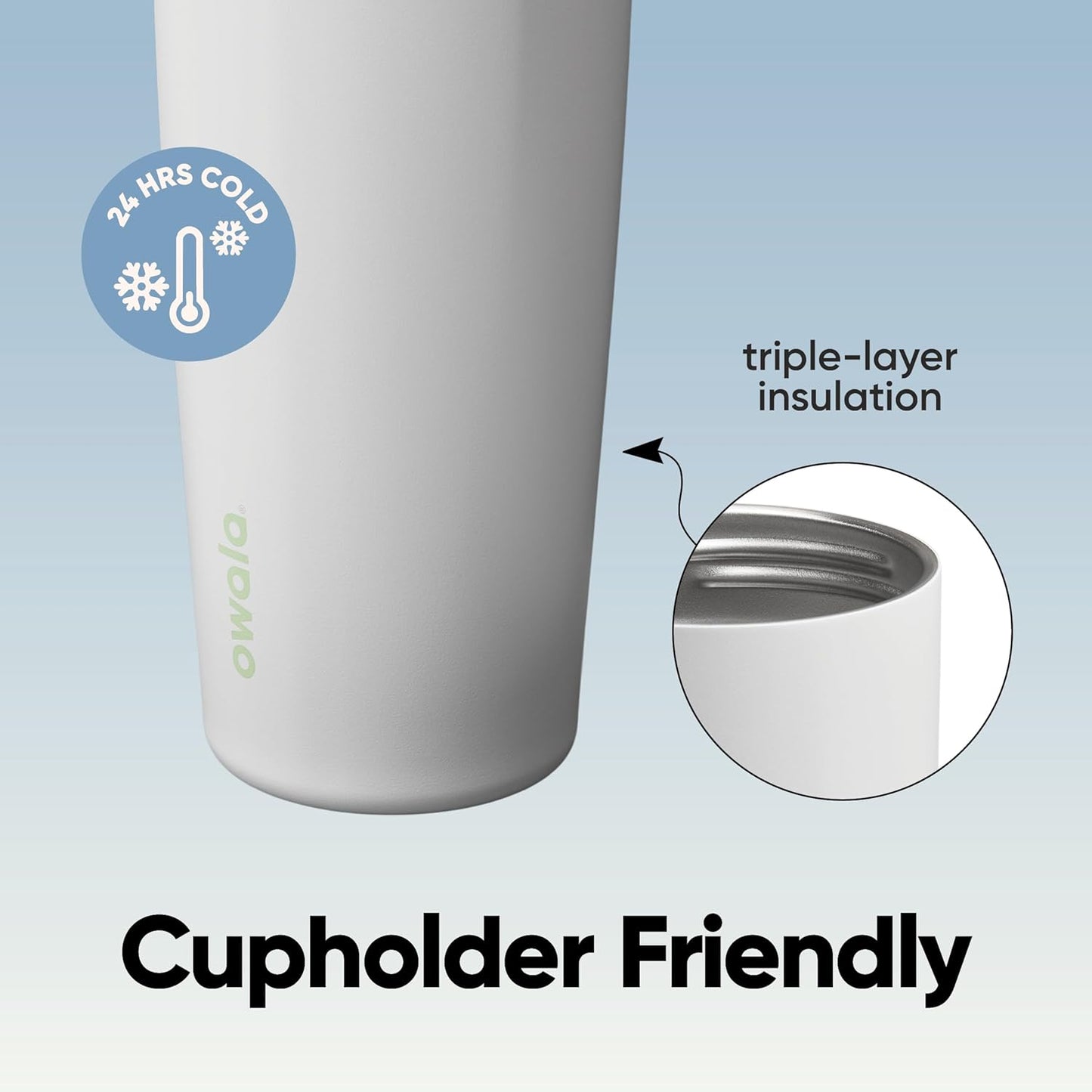 Owala FreeSip Sway Insulated Stainless Steel Water Bottle with Two-Way Spout, Built-In Straw and Bucket Handle, Made for Travel, School, and Sports, 30oz, BPA Free, Leak Proof, Daybreak
