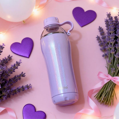 Allcho Insulated Water Bottle for Women, 18oz Stainless Steel Leak Proof Tumbler with 2 Lids, BPA-Free Tritan Chug & Straw Lid, Double Wall Vacuum Flask