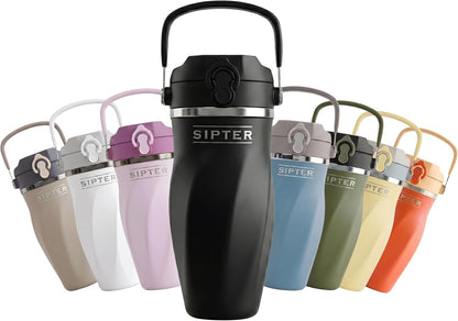 Earth Stone - 24oz Insulated Protein Shaker Bottle - Medical-Grade 316 Stainless Steel - Patent-Pending Clump-Free Design - Odor Proof & Leak-Proof Metal Blender Cup