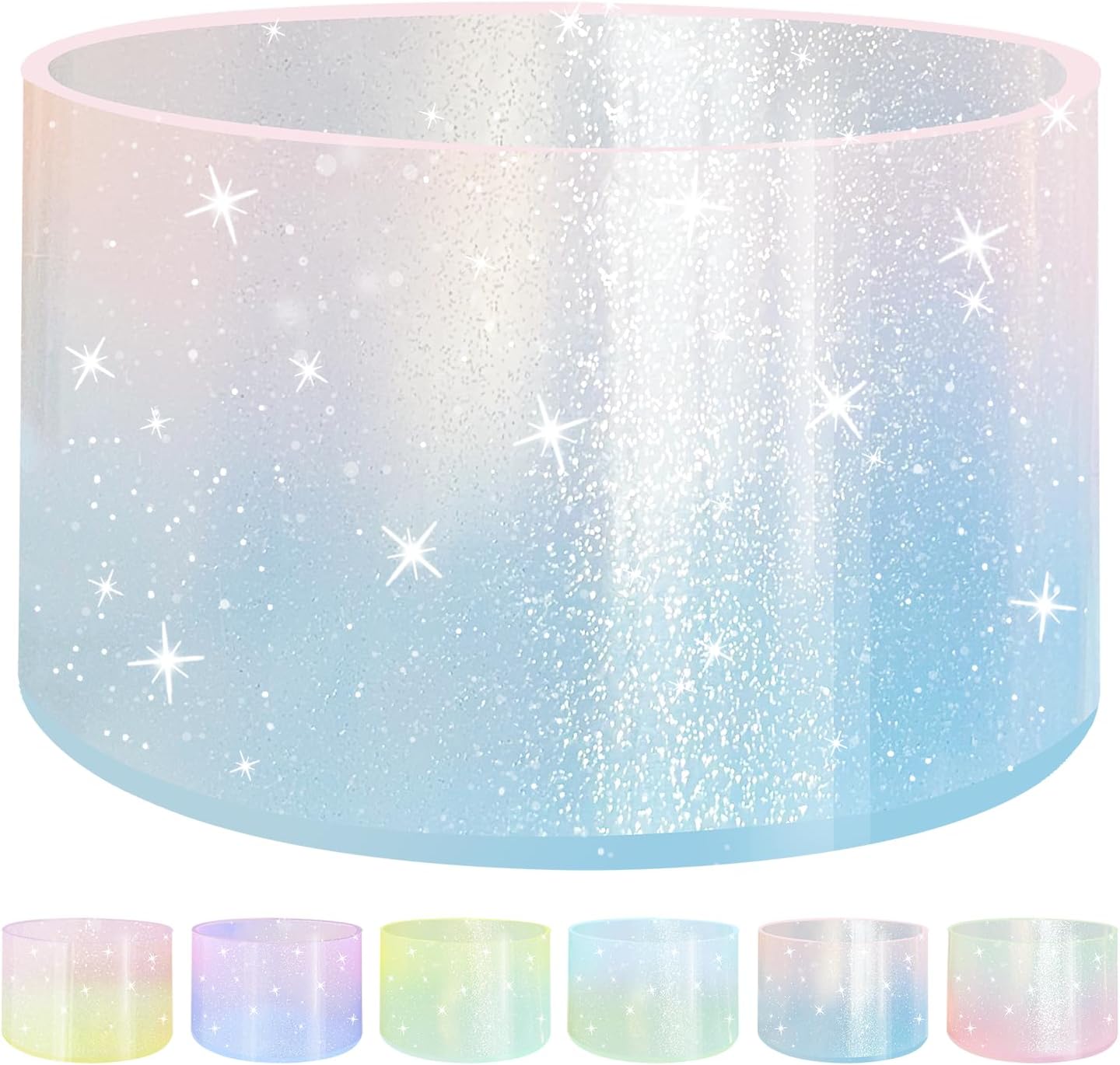 Jelly Luster Glitter Silicone Transparent Boot for Stanley 20-40oz, Compatible with Hydro Flask or Other Water Bottle Tumbler, 2.85-3.0 inch Protective Anti-Slip Bottom Sleeve Cover