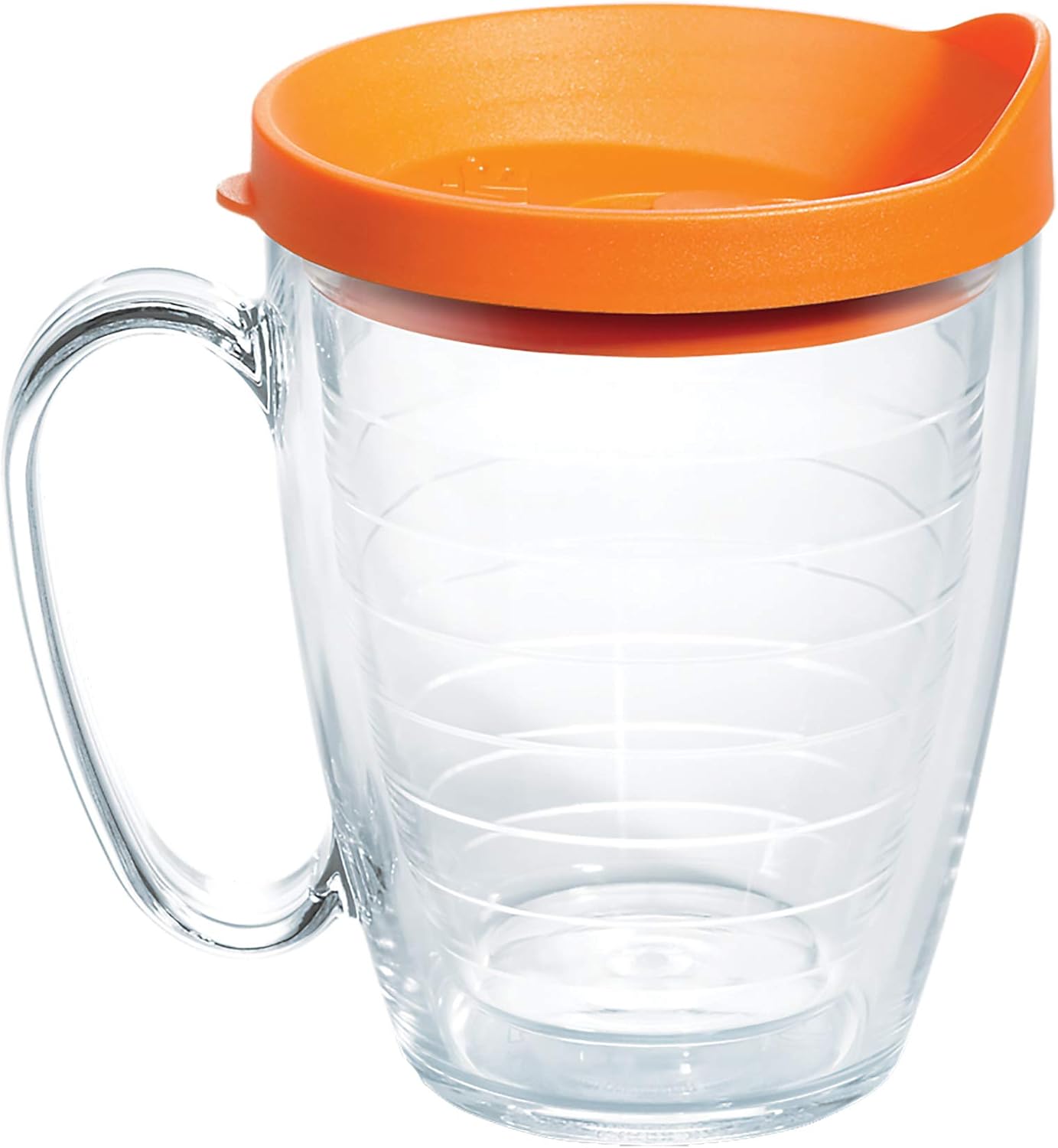 Tervis Clear & Colorful Lidded Made in USA Double Walled Insulated Tumbler Travel Cup Keeps Drinks Cold & Hot, 24oz, Black Lid, 1 Count (Pack of 1)