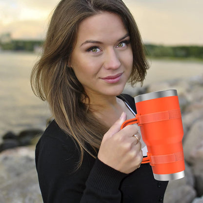 New Upgrade Anti-Slip Adjustable Tumbler Handle Fit for 20 Oz to 40 Oz All Brands Tumbler Cup of YETI, RTIC, Ozark Trail, Tervis, Corkcicle, Slm, Reduce Cold, Artic, Atlin, Bubba and SIC Etc