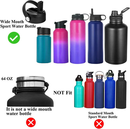 RRegeny Straw Lid for Hydro Flask Wide Mouth 32 40 oz, Lids with Flexible Handle compatible with HydroFlask, Replacement Sports Flex Cap Wide Mouth Top